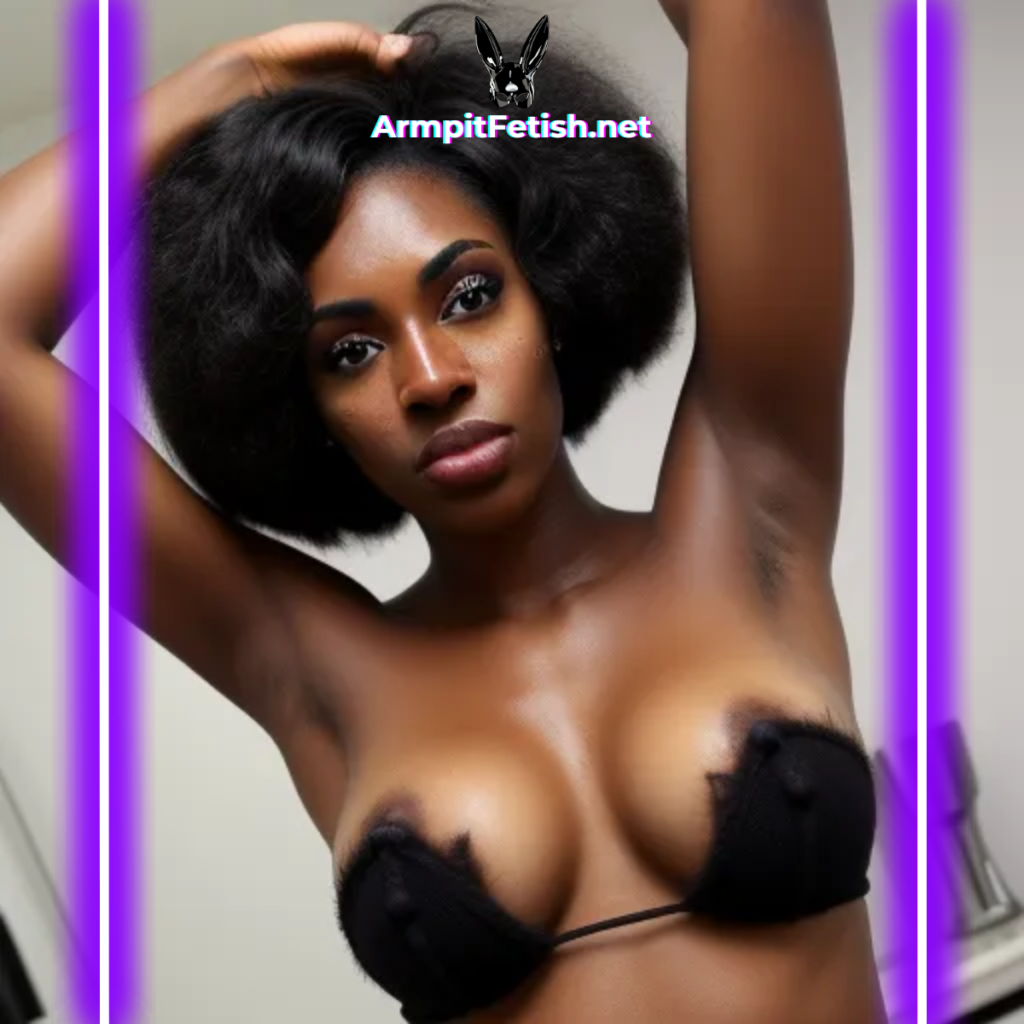 Lingerie-clad woman raising arms to emphasize armpit JOI dominance