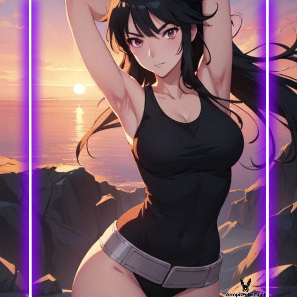Scientific illustration-style backdrop behind a sweating figure